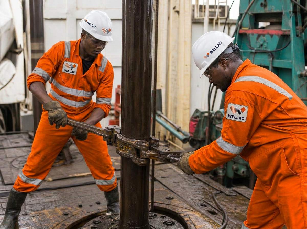 Drilling rig floor during operations