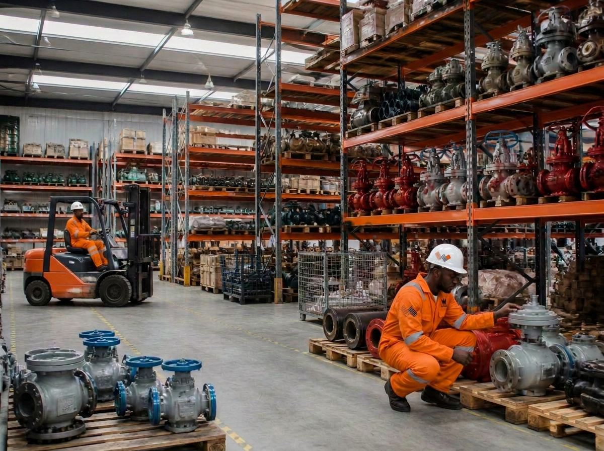 Warehouse of oilfield equipment and materials